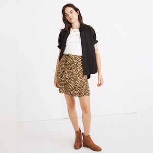 Madewell Piped Mini Skirt in Woodcut Flowers - Size S